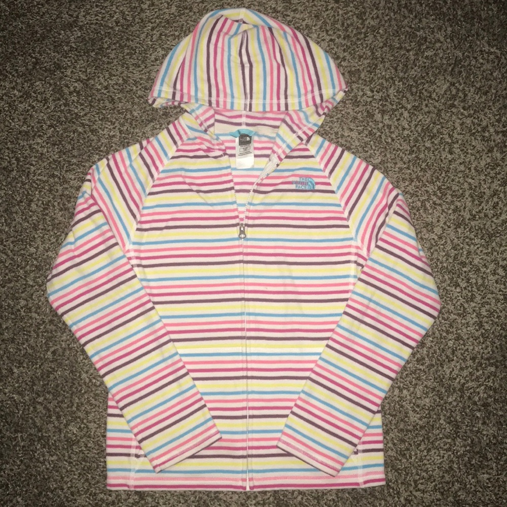 Girls North Face Fleece Zip-Up Hoodie